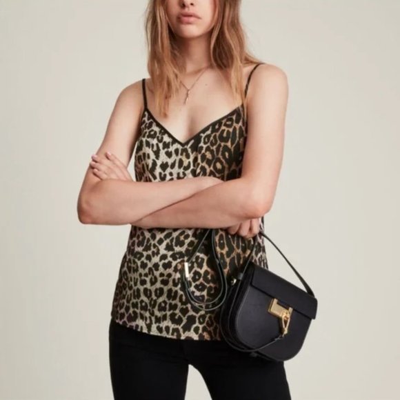 Allsaint Leopared Print Tank Top 6 - Picture 1 of 3